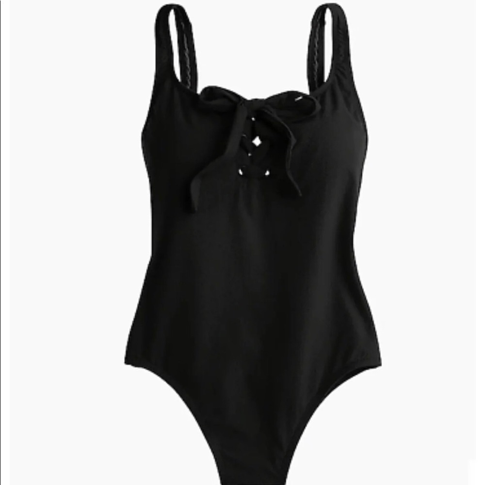 Jcrew Black tricot one piece swimsuit